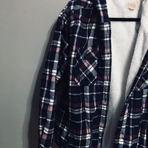 Fleece lined flannel